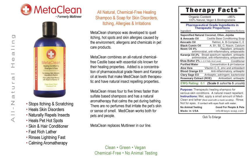 keys metaclean shampoo